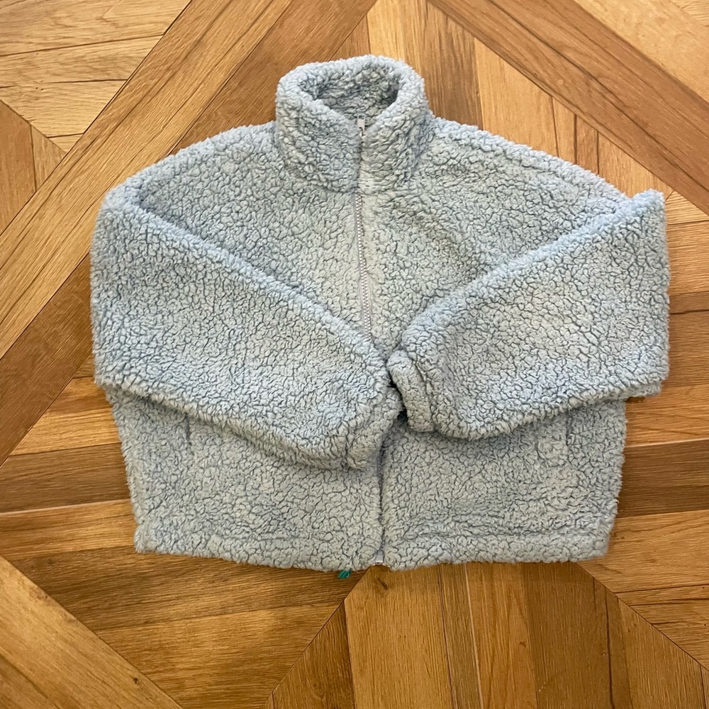 Urban outfitters light blue sherpa jacket